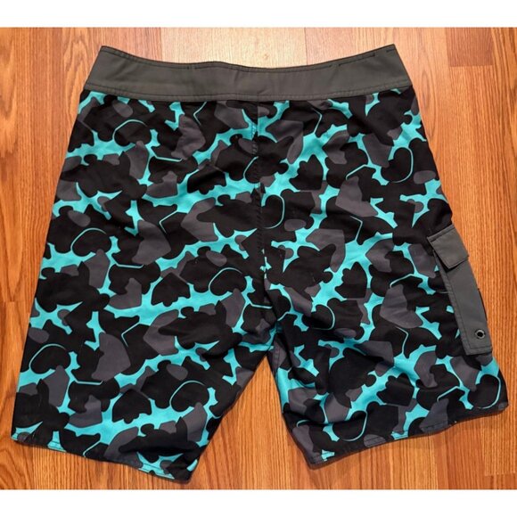 Famous Stars And Straps Board Shorts Mens 32 10" Geometric AOP Swim Trunks - Picture 2 of 6